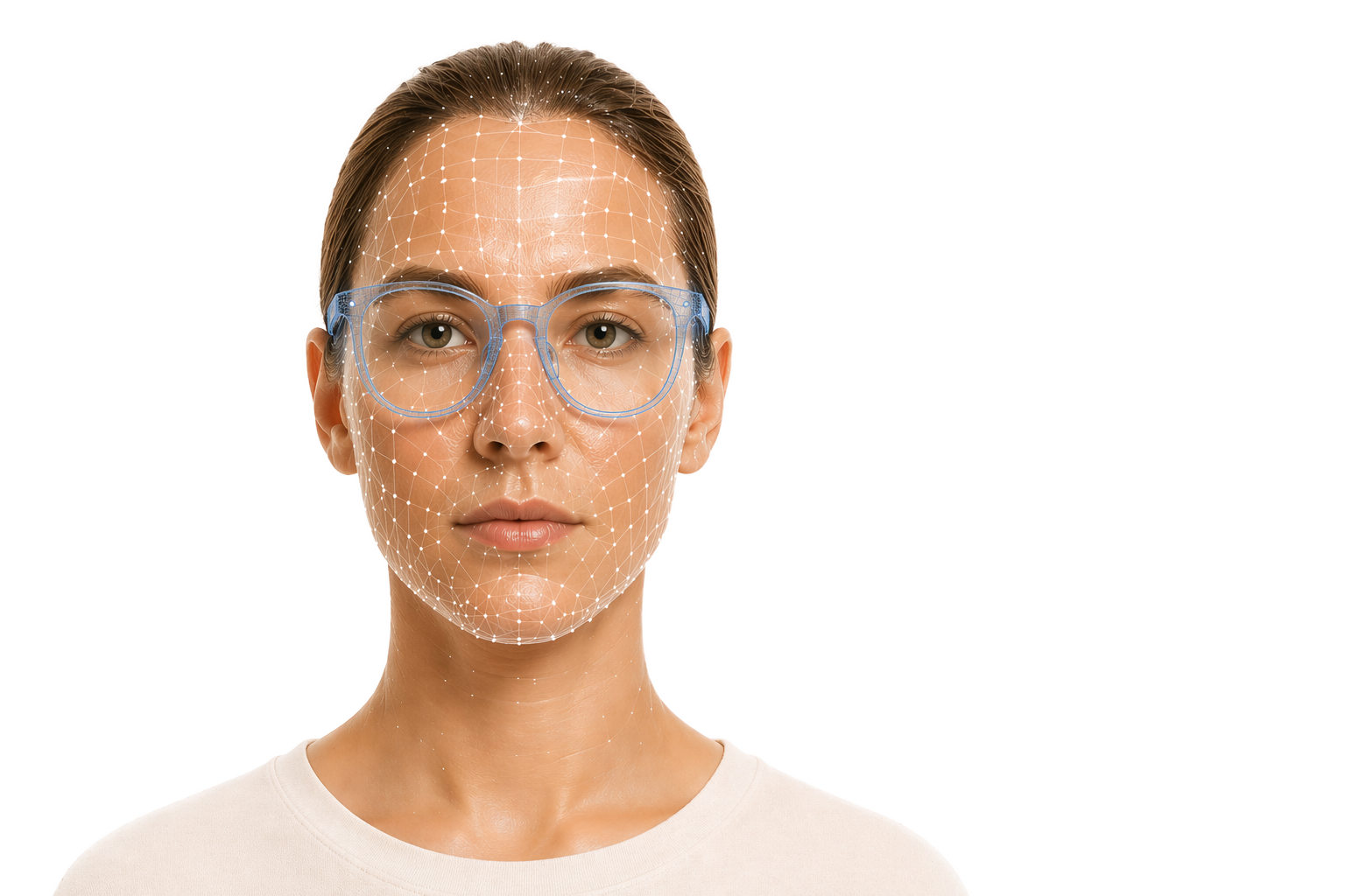 Face scan with generated eyewear
